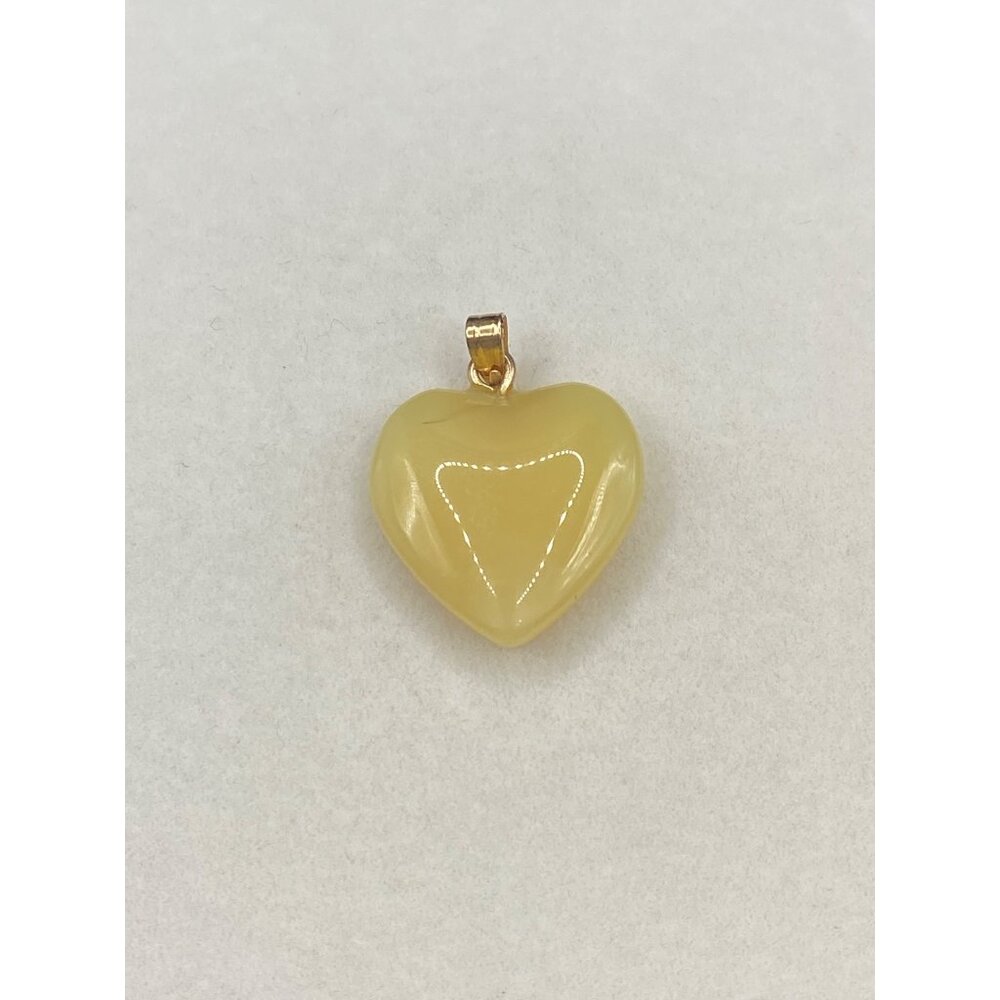 Natural agate heart pendant